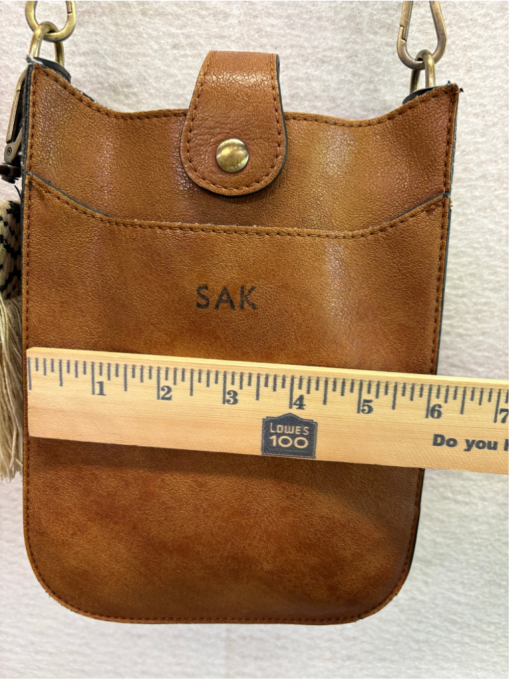 The Sak Brown Crossbody Bag Woven Strap Tassel Boho Small Purse - Picture 11 of 14